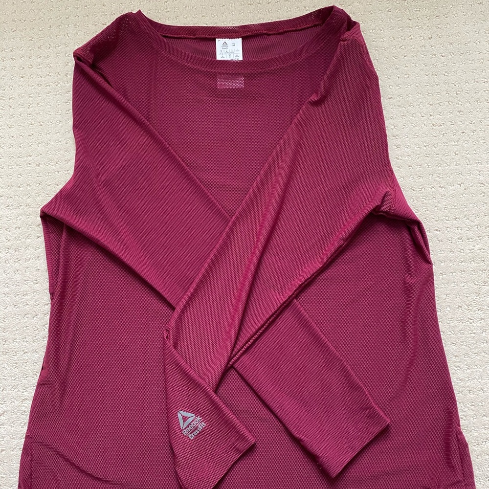 Mesh long sleeve top